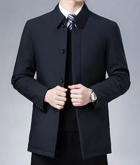 Lapel Collar Retro Chinese Style Jacket Thick Business Suit