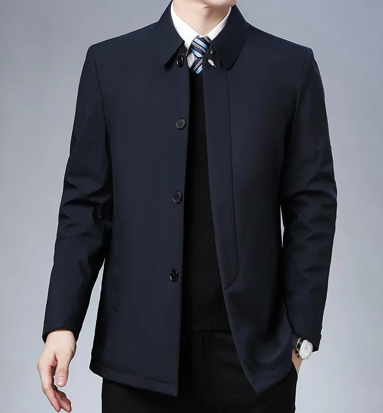 Lapel Collar Retro Chinese Style Jacket Thick Business Suit