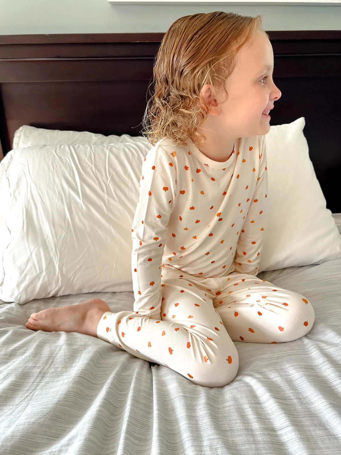 Long Sleeve 2 Piece PJ Set - Pumpkins