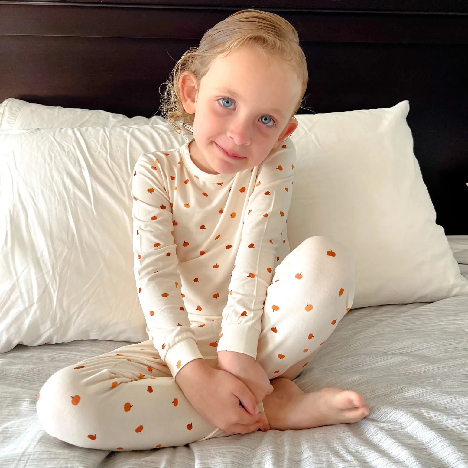 Long Sleeve 2 Piece PJ Set - Pumpkins