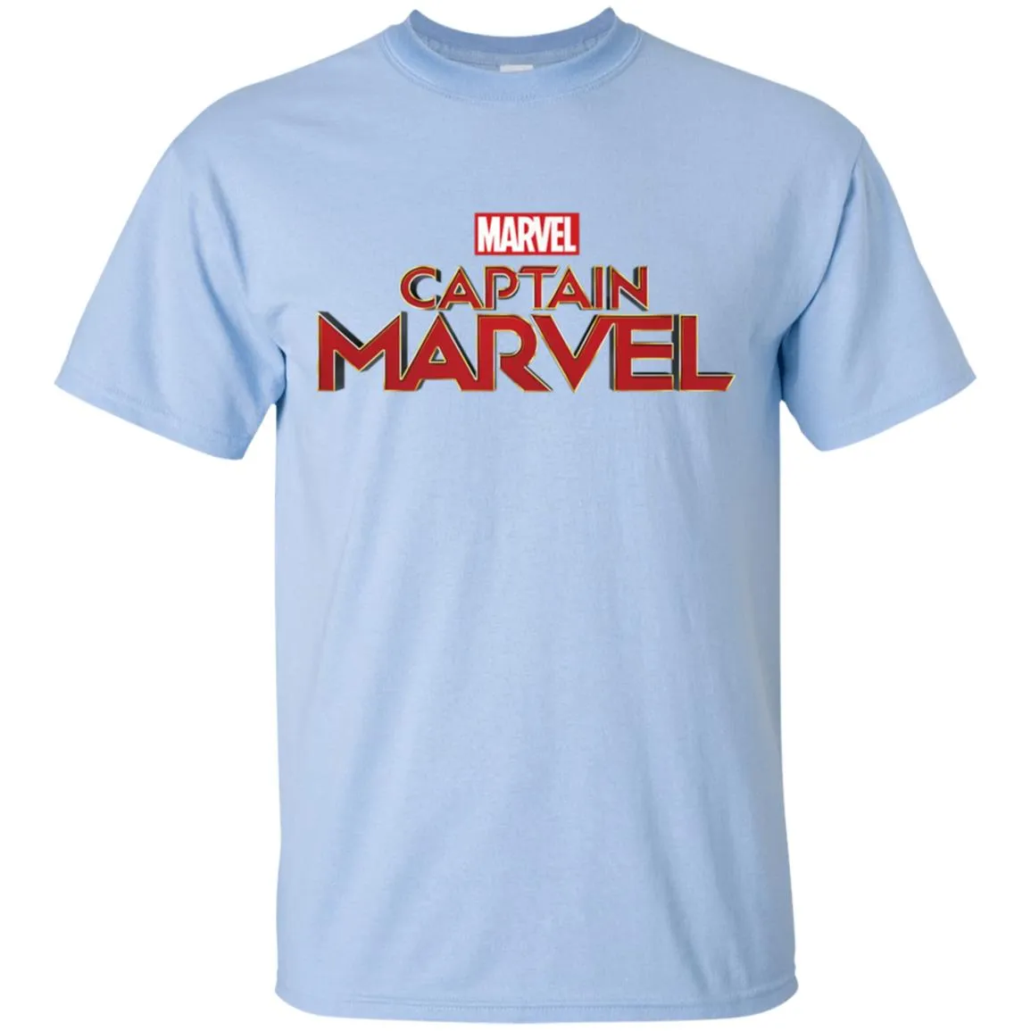 Marvel Captain Marvel Movie Logo Red Men Cotton T-Shirt