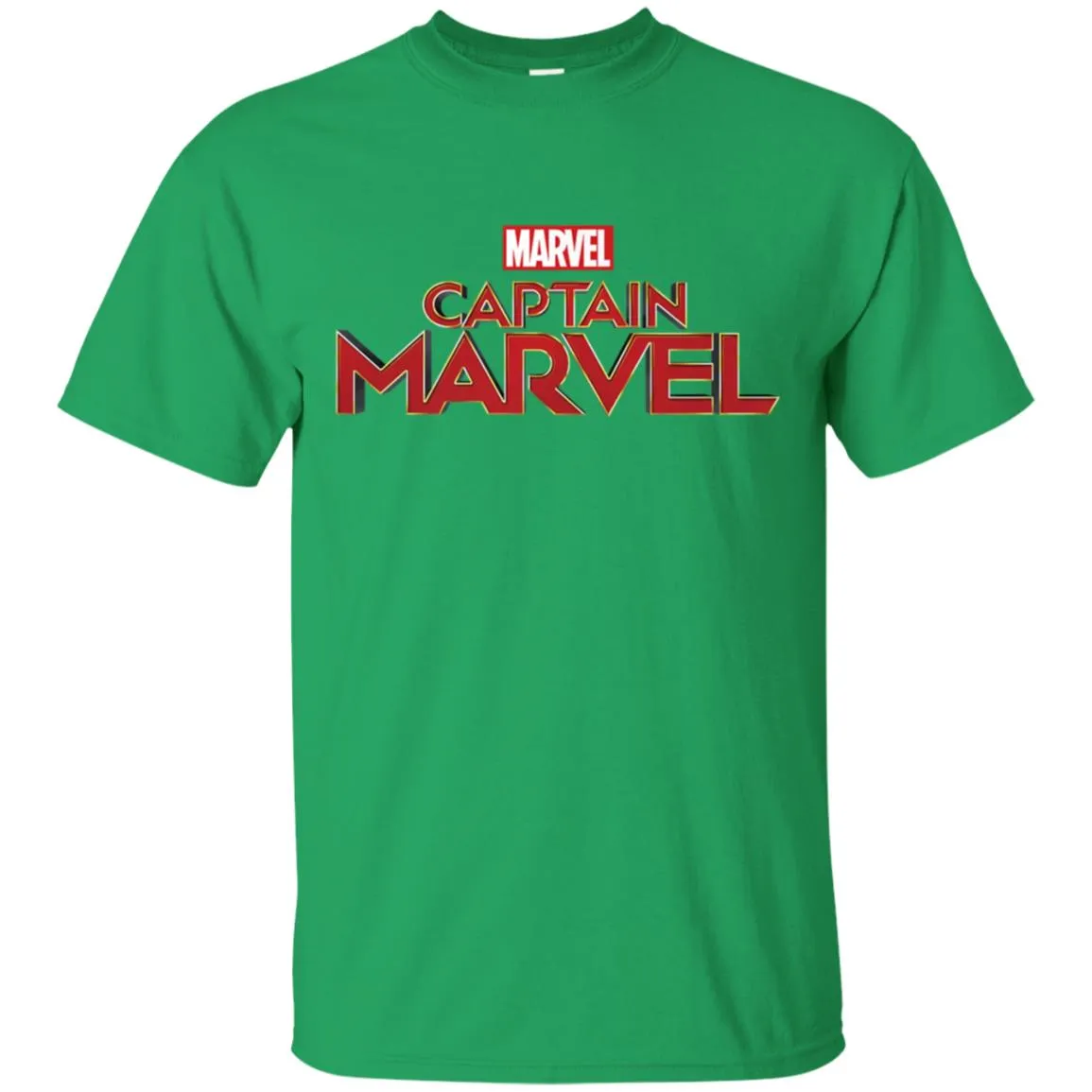 Marvel Captain Marvel Movie Logo Red Men Cotton T-Shirt