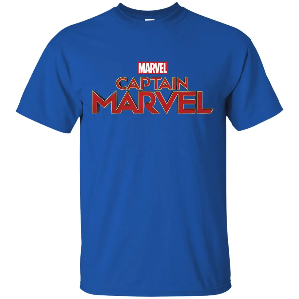 Marvel Captain Marvel Movie Logo Red Men Cotton T-Shirt