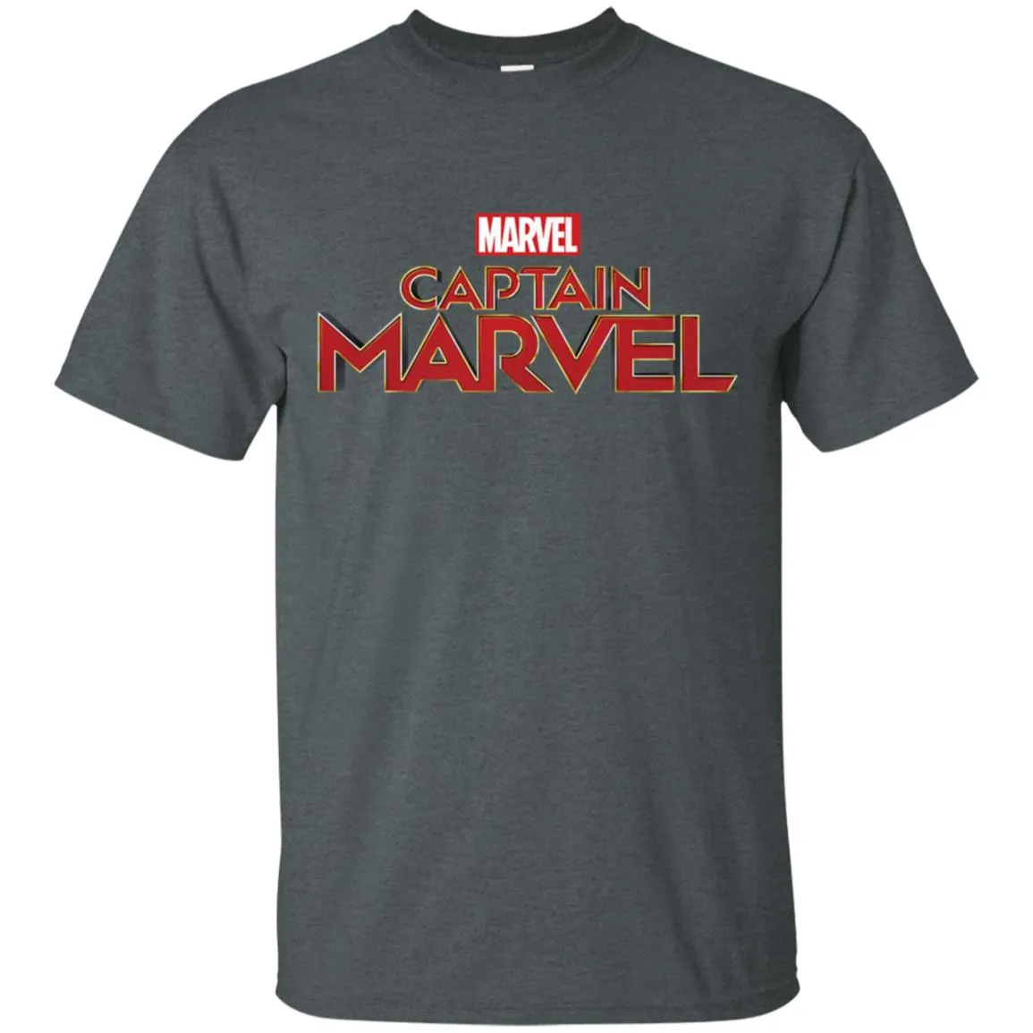 Marvel Captain Marvel Movie Logo Red Men Cotton T-Shirt