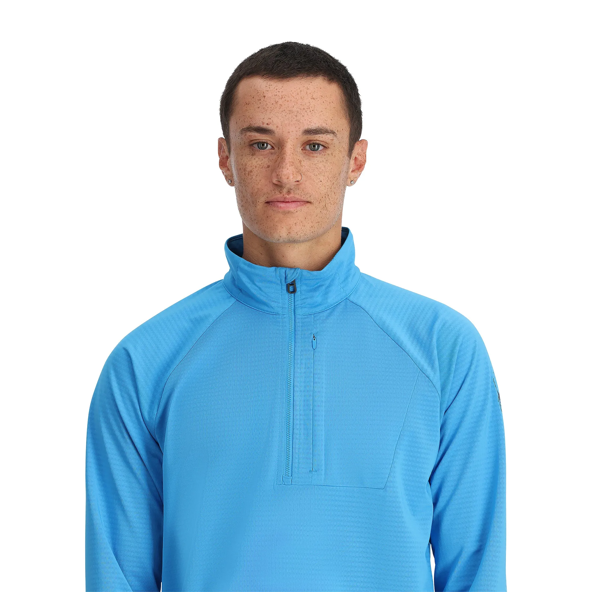 Mens Gridweb Half Zip - Aether Blue