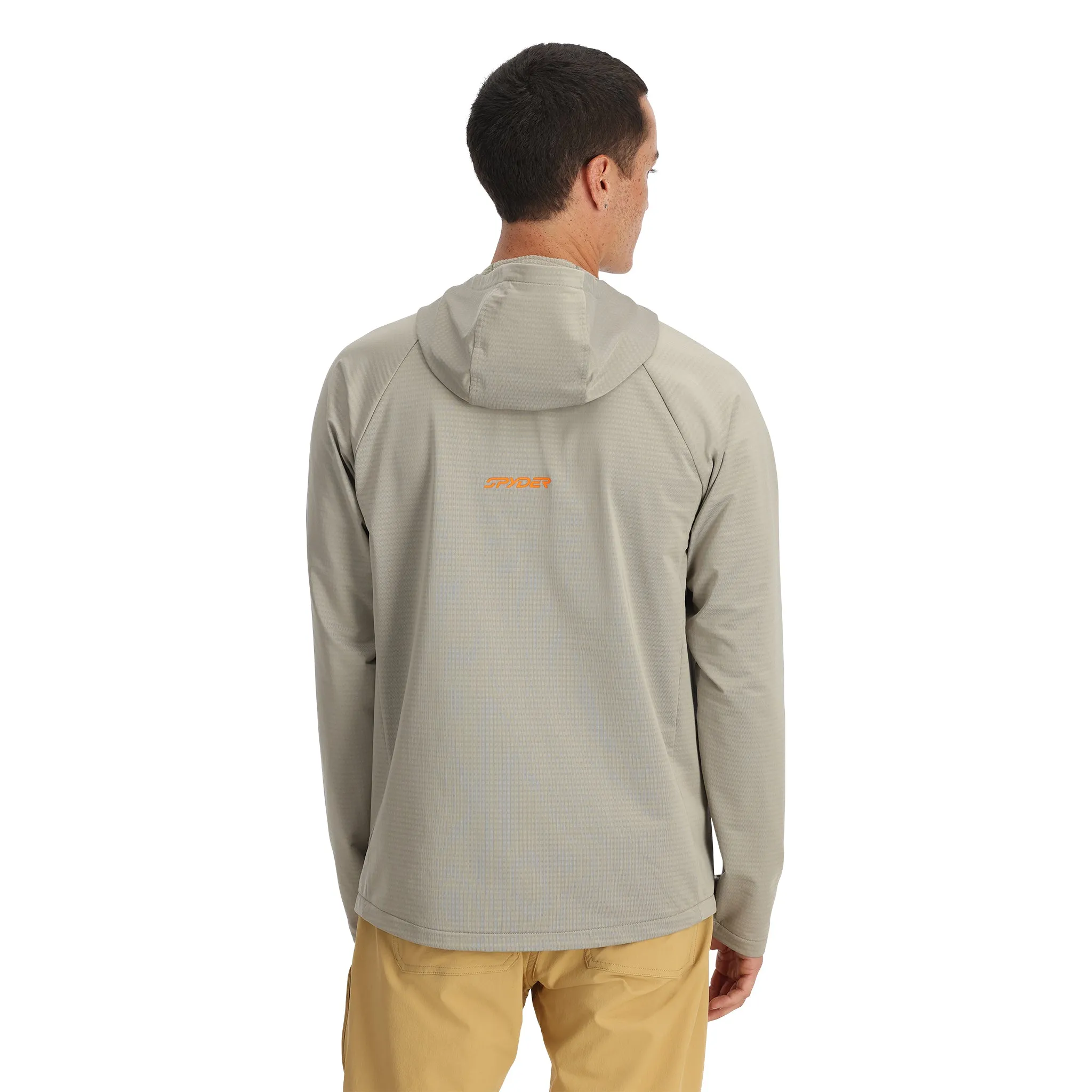 Mens Gridweb Hoodie - Concrete