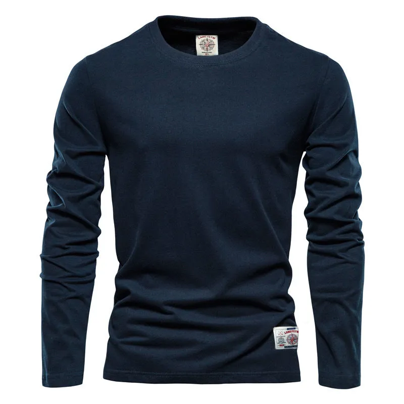 Men's Long-sleeved Casual Sports Cotton Bottoming Shirt T-shirt