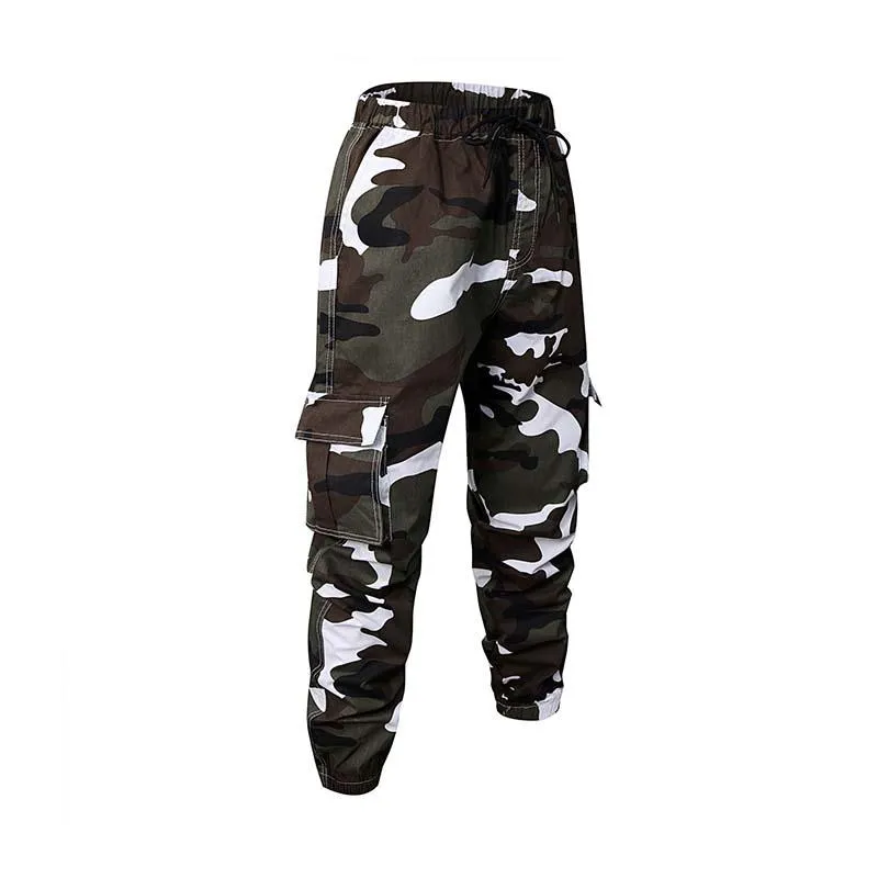 Men's Outdoor Casual Loose Multi-Pocket Camouflage Cargo Pants 67843031K