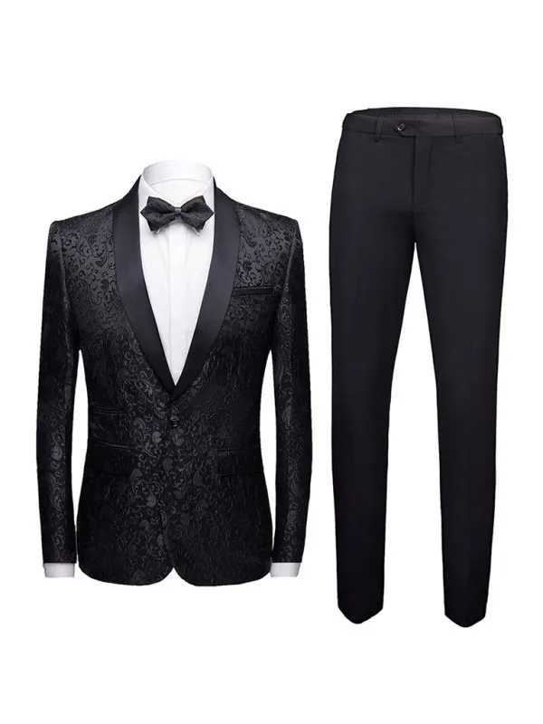 Men's Slim Fit Business Two Piece Suit