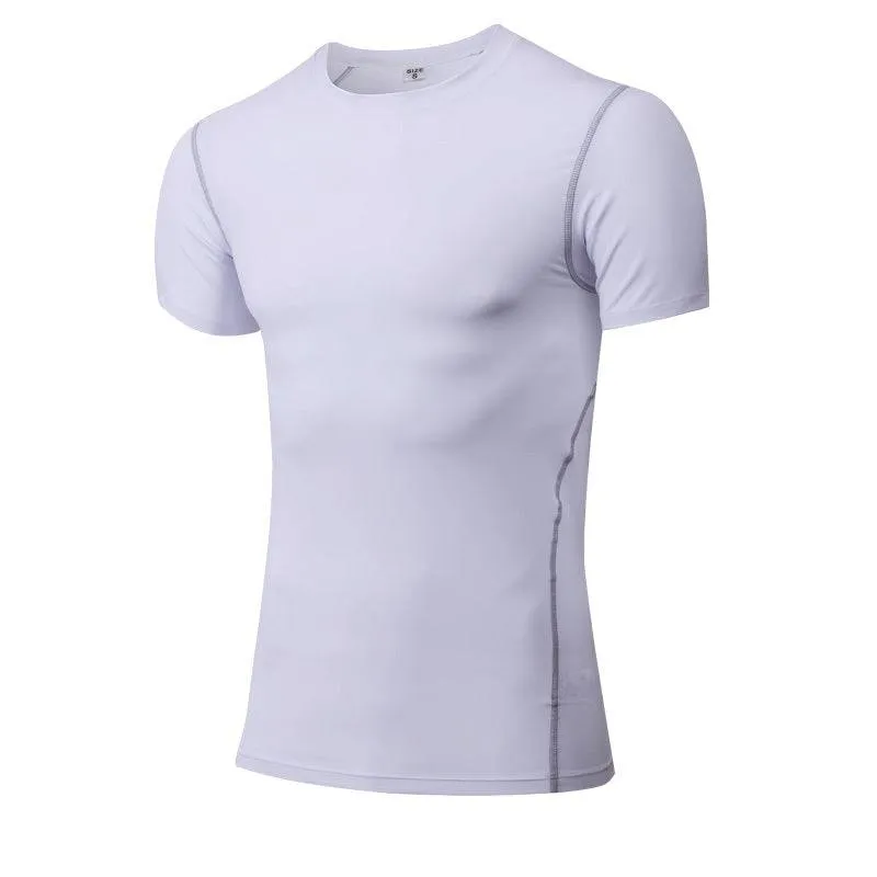 Men's Solid color quick-drying short sleeve