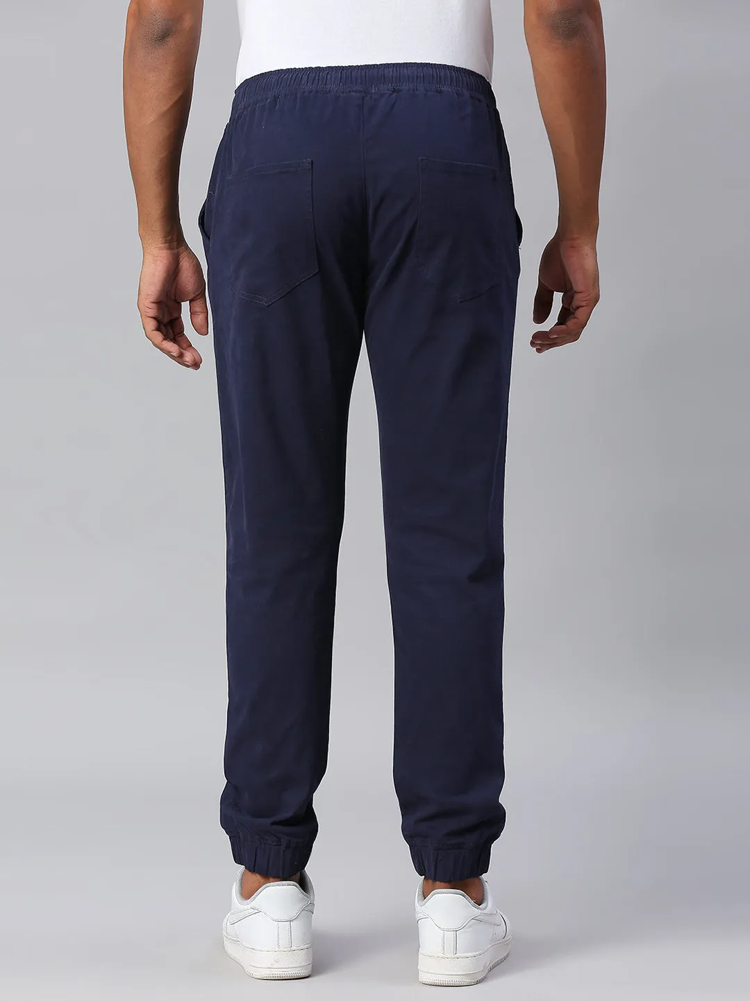 Men's Straight Fit Cotton Joggers (Royalblue)