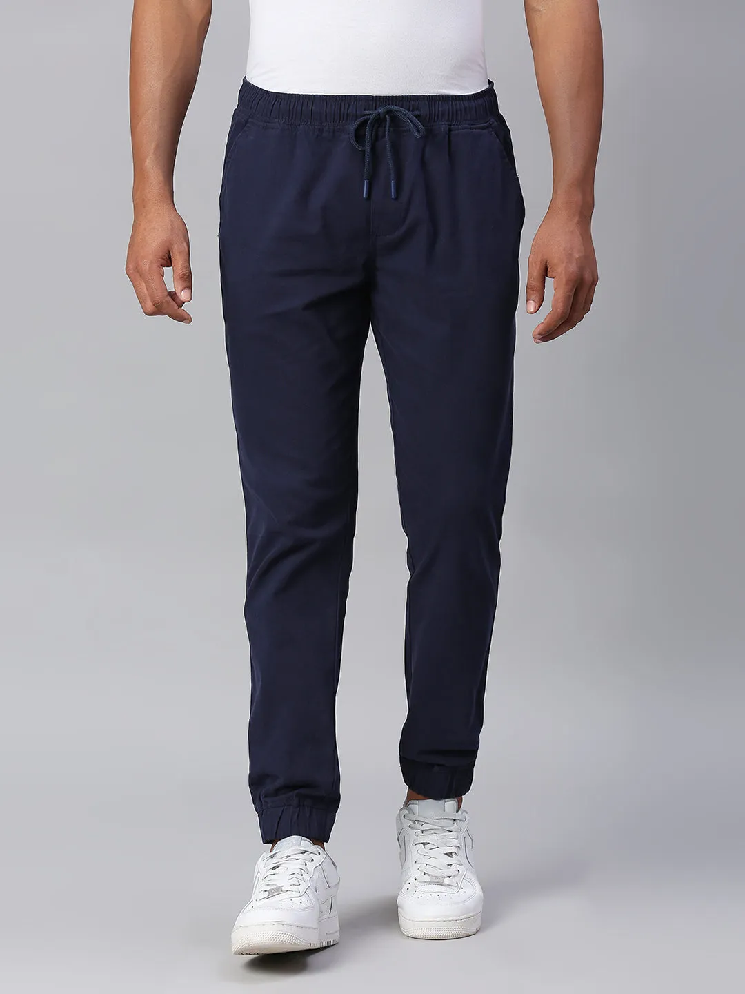 Men's Straight Fit Cotton Joggers (Royalblue)