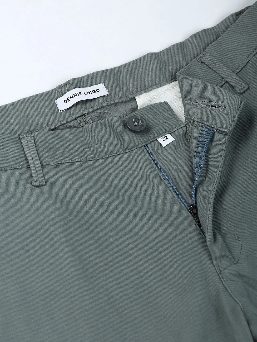 Men's Tapered Fit Cotton Chinos (Aqua)