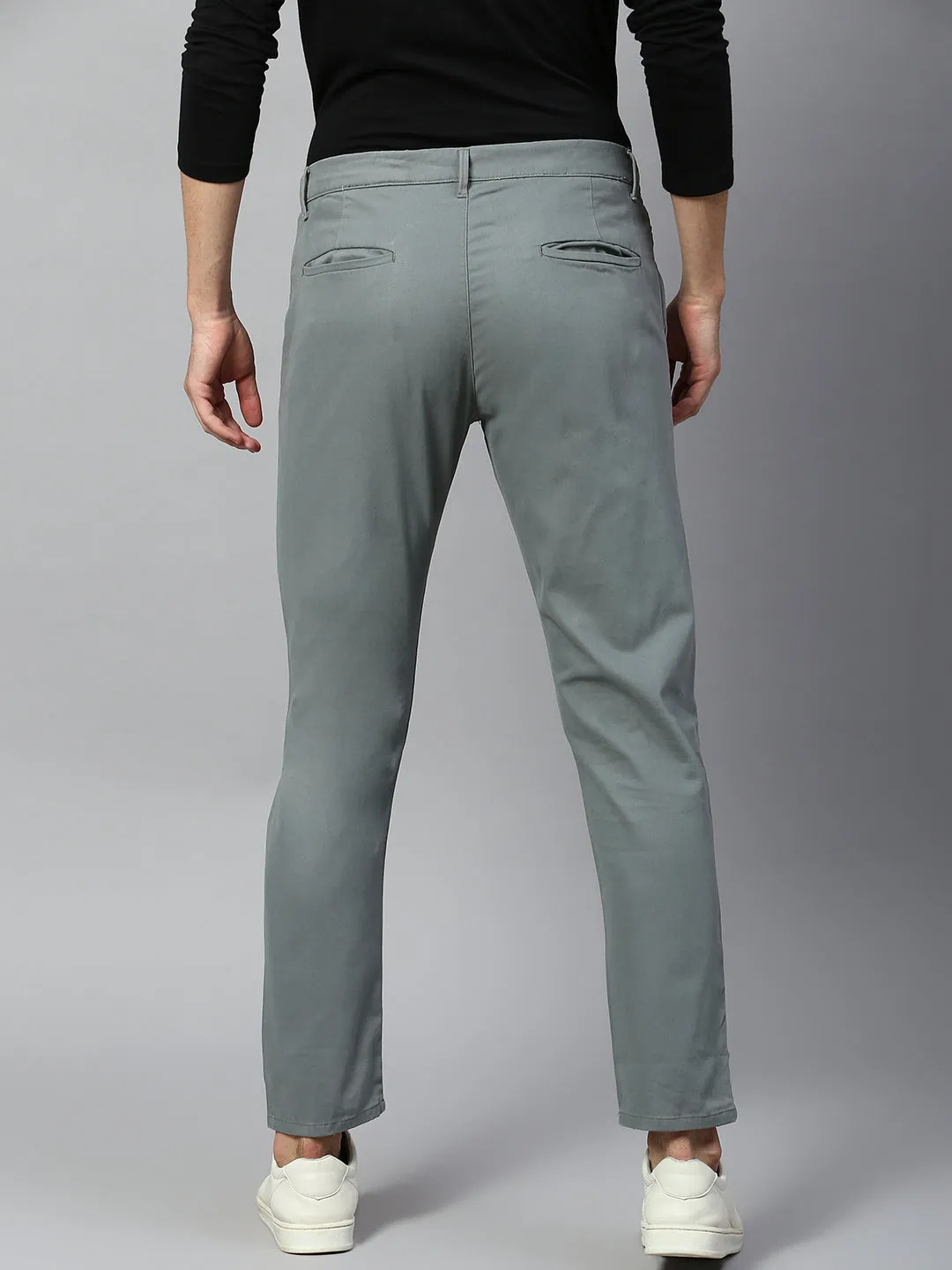 Men's Tapered Fit Cotton Chinos (Aqua)