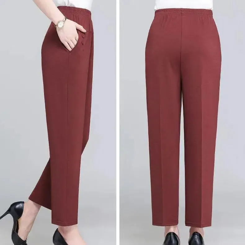 Middle Aged and Senior Flexible Casual Pants