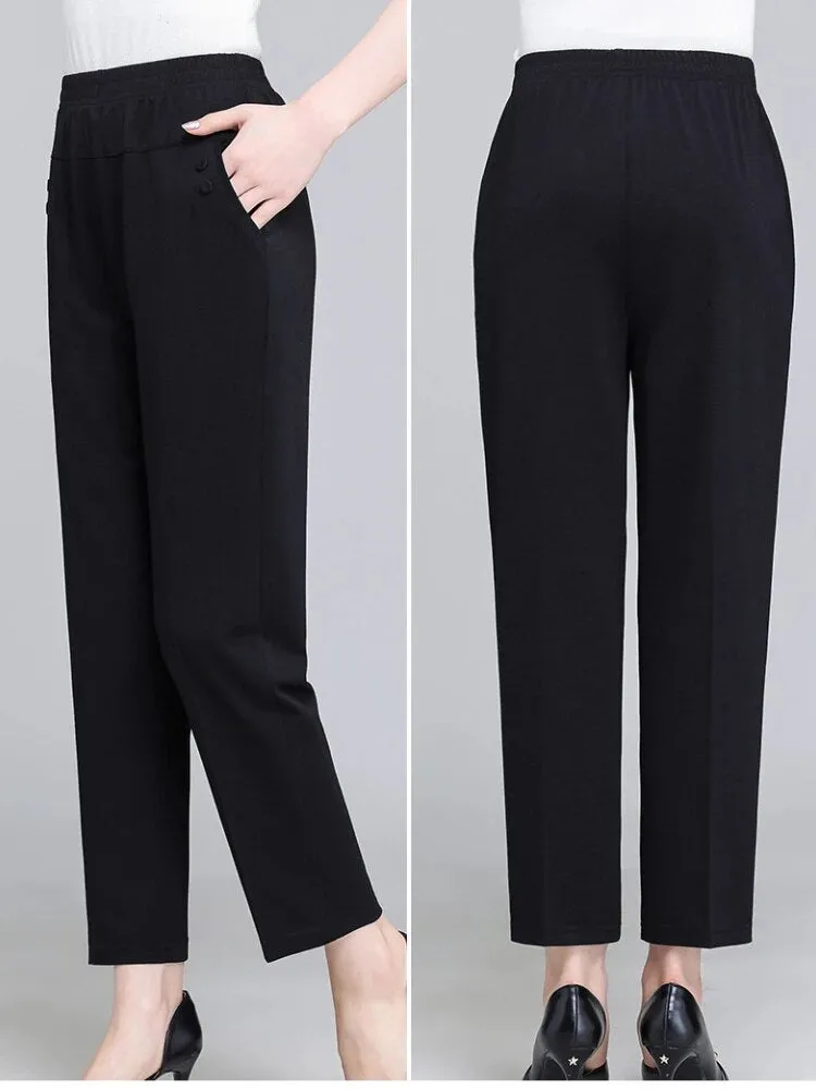 Middle Aged and Senior Flexible Casual Pants