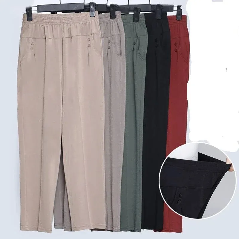 Middle Aged and Senior Flexible Casual Pants