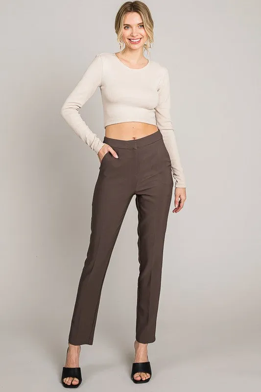 Mocha Basic Long Pants