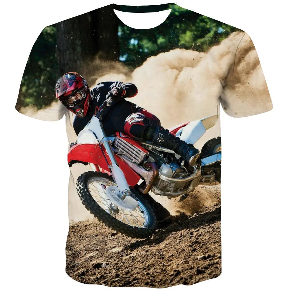 Motocross T shirts Men motorcycle Tshirts Novelty Offroad Tshirts Casual