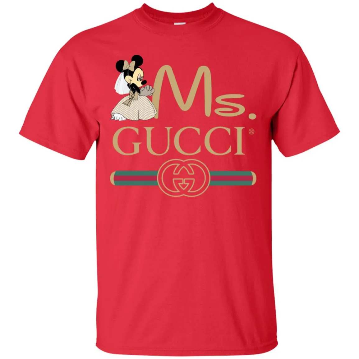 Ms Minnie Gucci Couple Disney Shirt Valentine's Day T-shirt Men Cotton T-Shirt