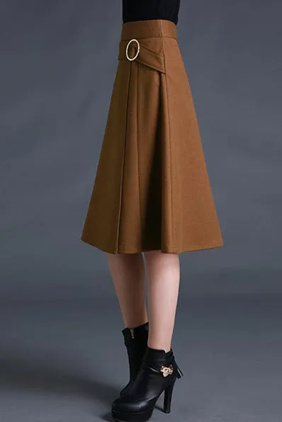 Natural waist Korean version of the irregular a-line skirt S023