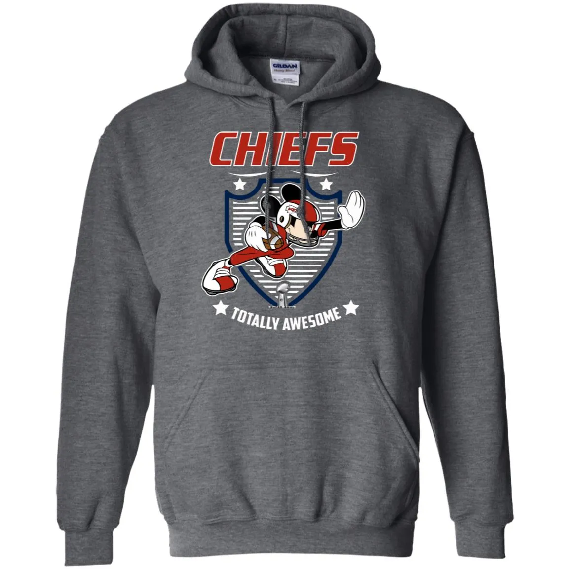 Nfl – Kansas City Chiefs Totally Awesome Mickey Mouse Super Bowl 2019 Football Pullover Hoodie Sweatshirt