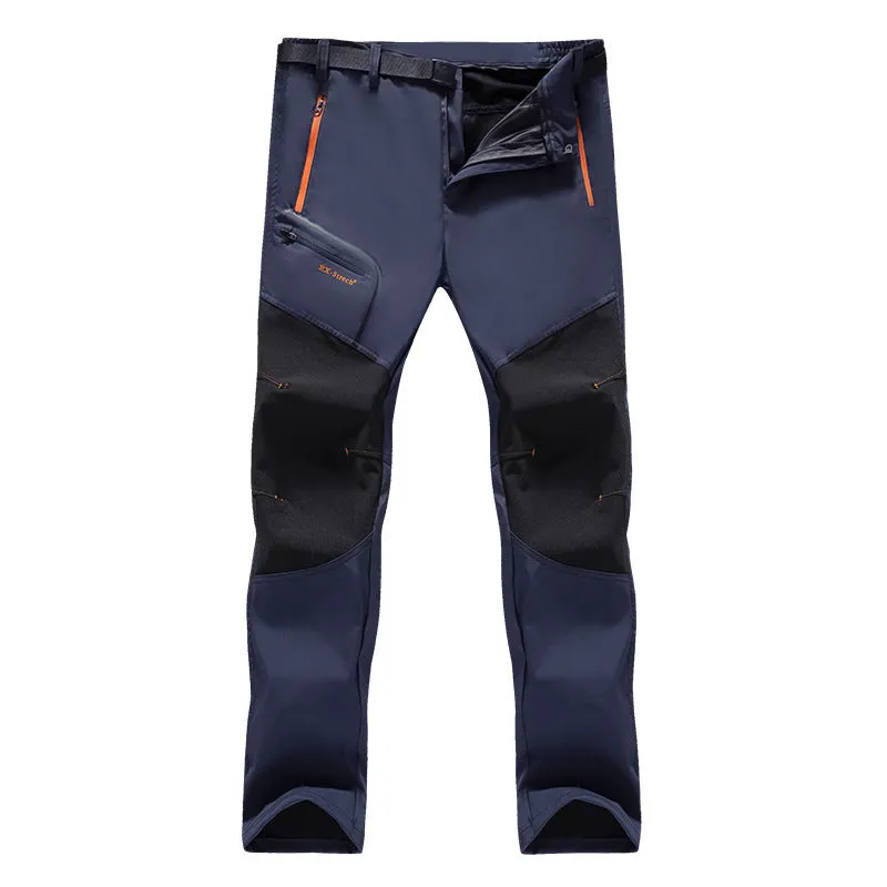 OUTDOOR QUICK DRYING PANTS, THIN, BREATHABLE, WATERPROOF, ELASTIC, ASSAULT PANTS, LOOSE HIKING AND MOUNTAINEERING PANTS