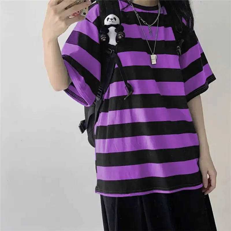 Oversize Striped Colors T-Shirt Long Sleeve