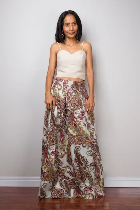 Paisley maxi skirt,  Boho Skirt, Paisley Skirt, Maxi Skirt, Summer skirt