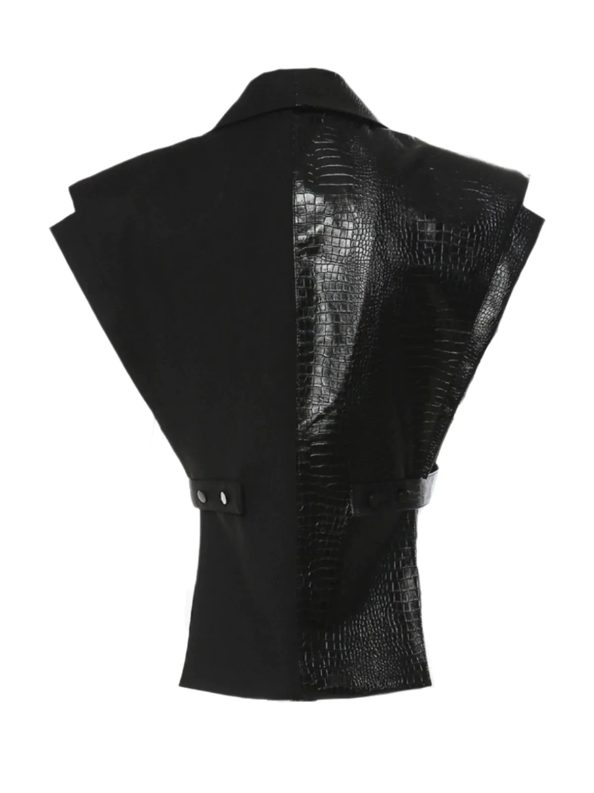 Patch Croc Leather Vest