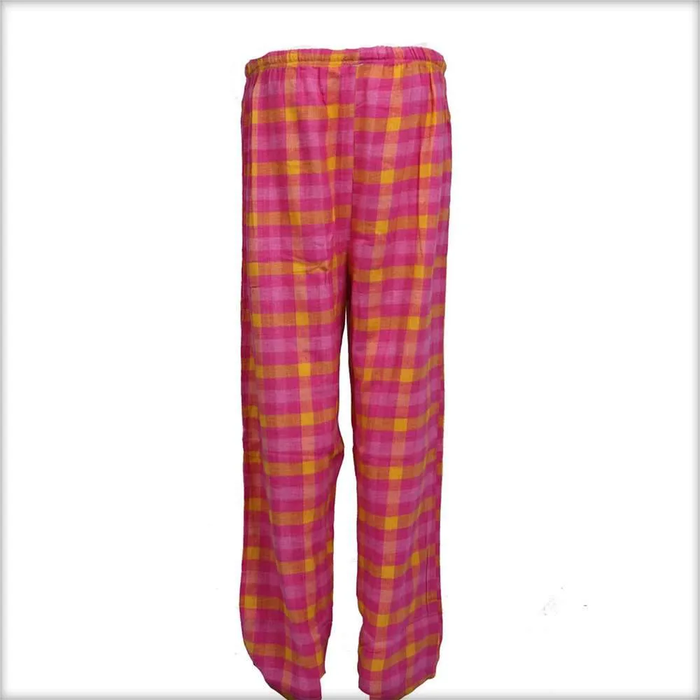 Pink Checkered Pajama For Women