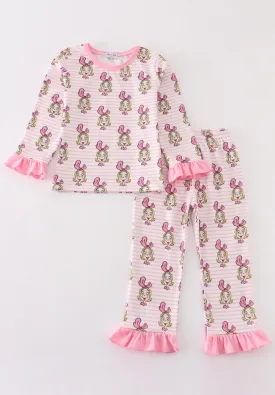 Pink Cindy Lou Who Striped Girls Pajamas