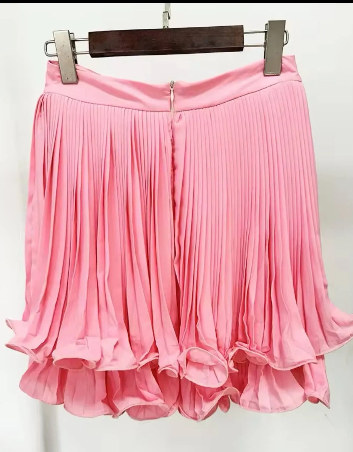 Pink Flowy Short Jersey Skirt