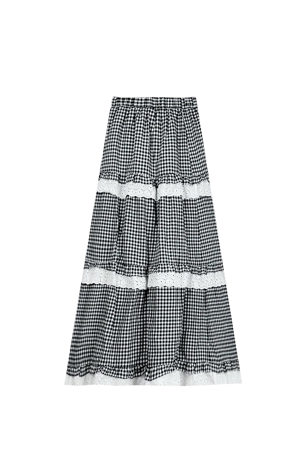 Plaid Maxi Skirt for Women