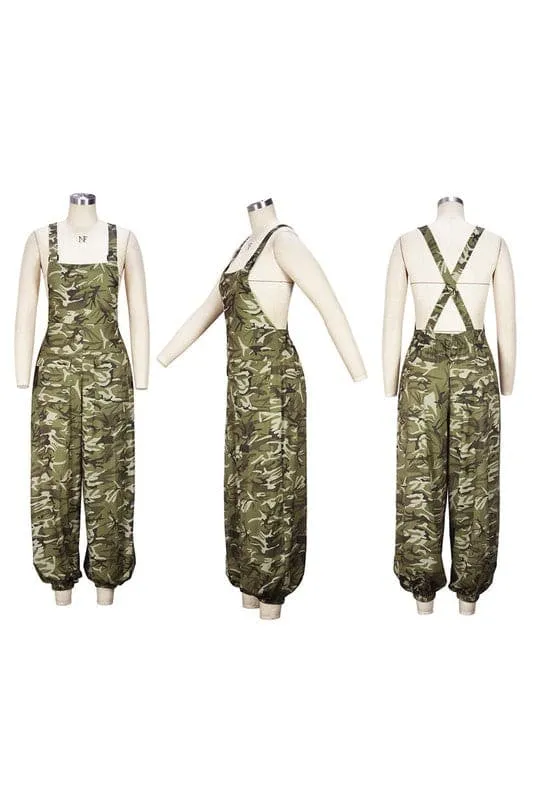 PZ290 Camo Overall Casual Pants