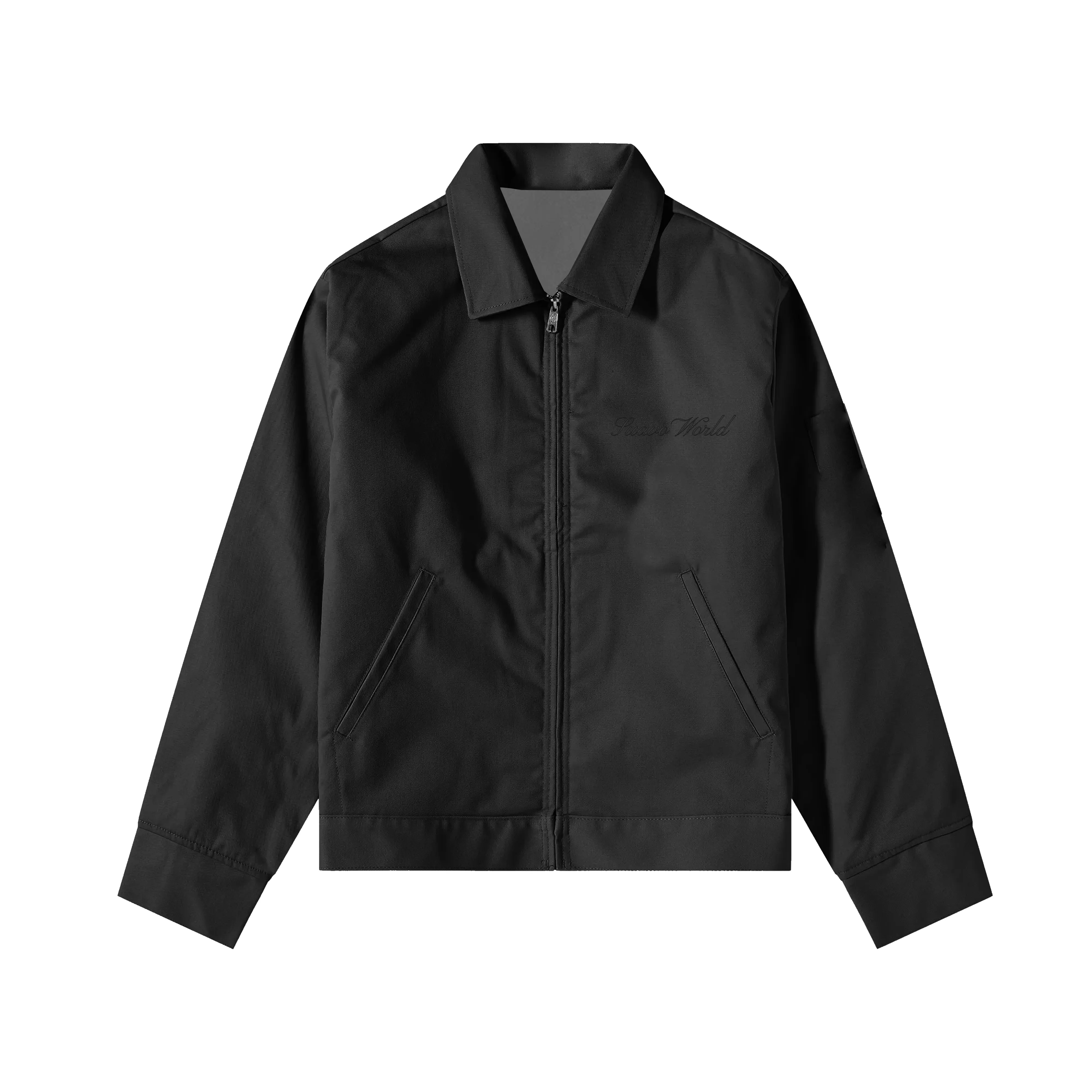 REVERSIBLE WORK JACKET - BLACK/GREY