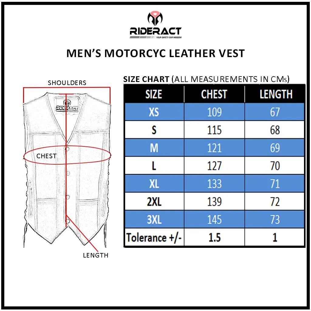 RIDERACT® Brando Sleeveless Jacket Style Vest