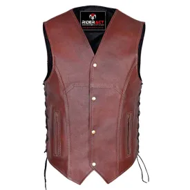 RIDERACT® Harley Rustic Brown Vintage Vest