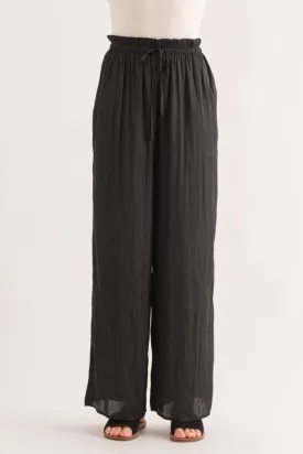 Satin Wide Leg Casual Pants