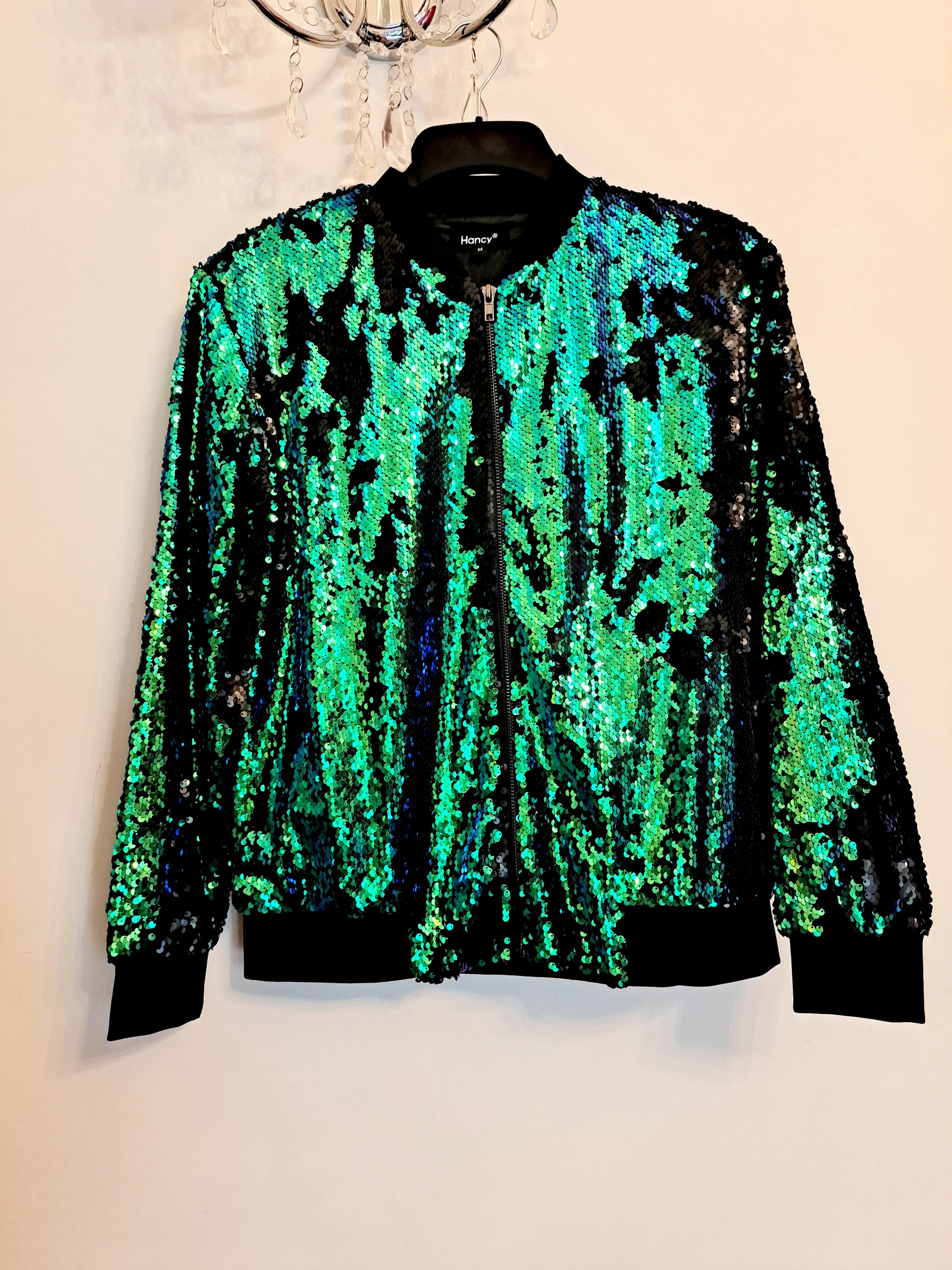 Sequin Bomber Jacket