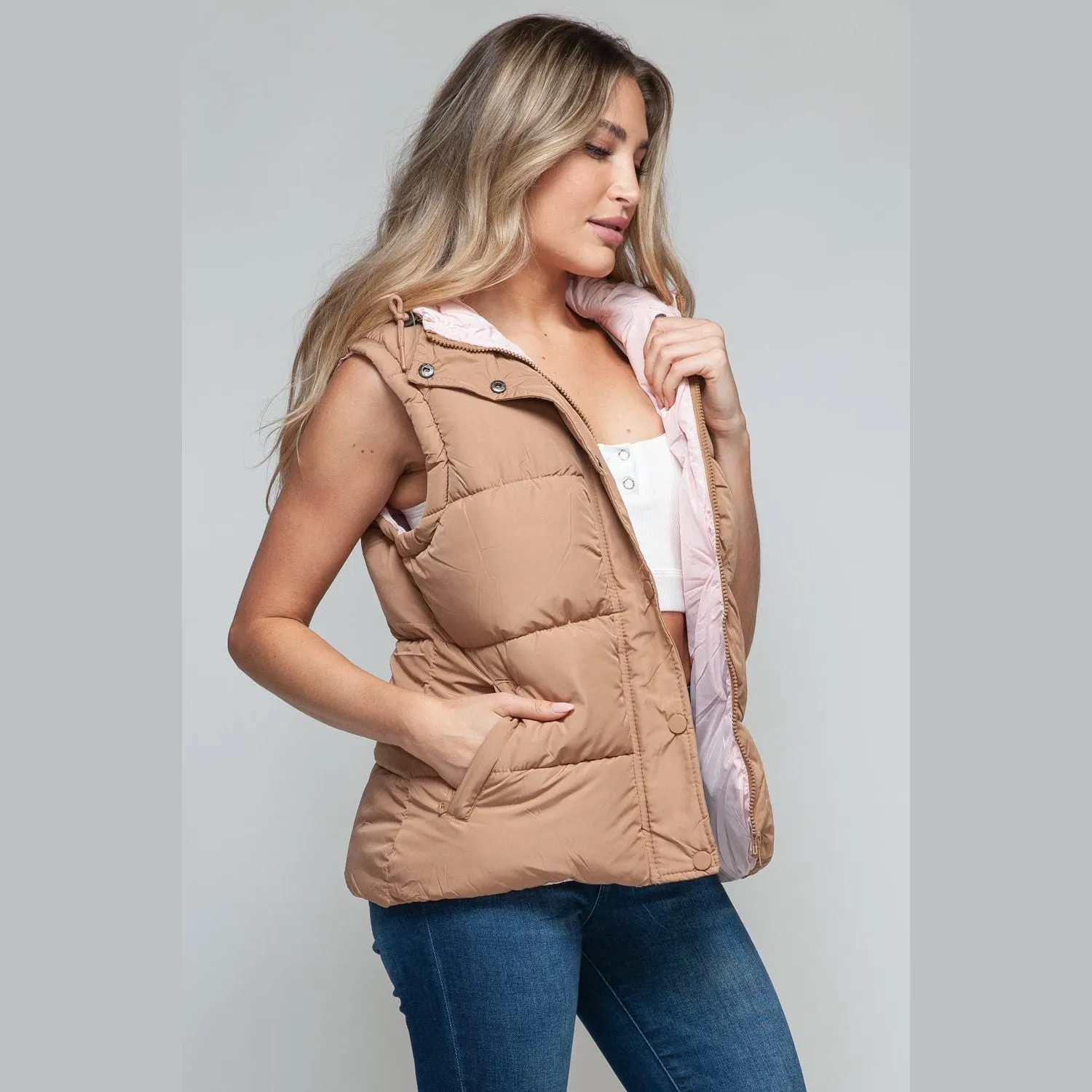 Shay Snap and Zip Hooded Vest