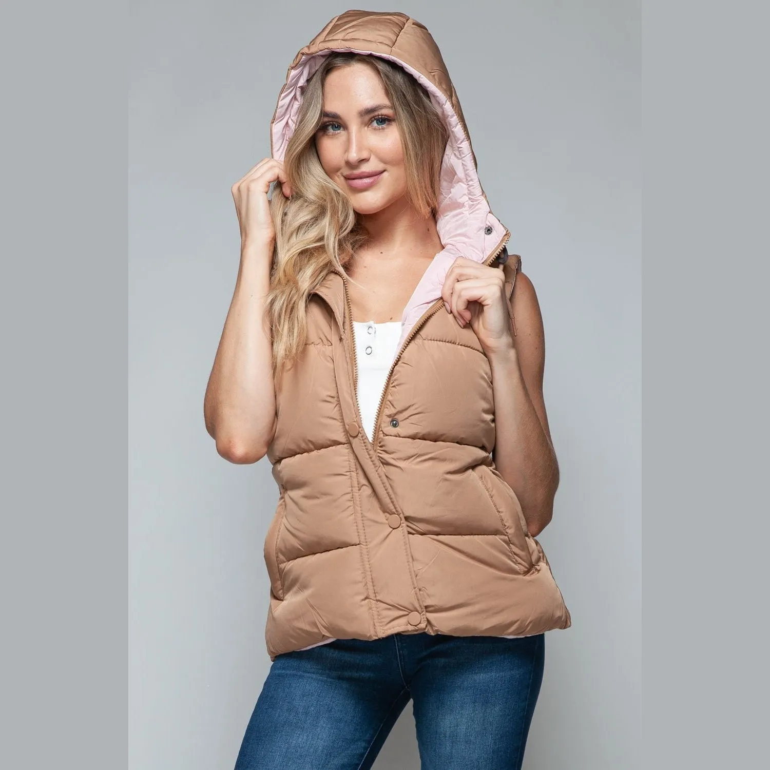 Shay Snap and Zip Hooded Vest