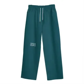 Sixty Eight 93 Logo White Dark Teal Unisex Straight Casual Pants