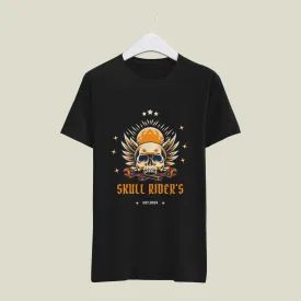 Skull Rider Unisex Biker Printed T-Shirt | Soft Cotton, Bold Graphics, Comfortable Fit, Ideal for Riders and Casual Wear