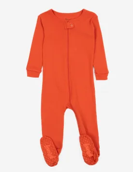 Solid Color Orange Matching Family Pajama Set