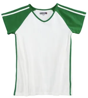 Sport-Tek - Ladies V-Neck Colorblock T-Shirt.  L205