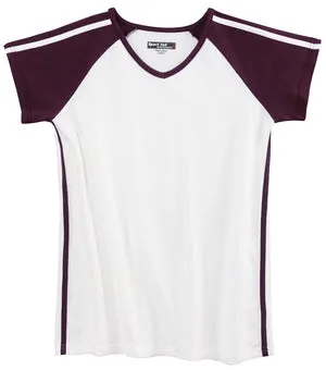 Sport-Tek - Ladies V-Neck Colorblock T-Shirt.  L205