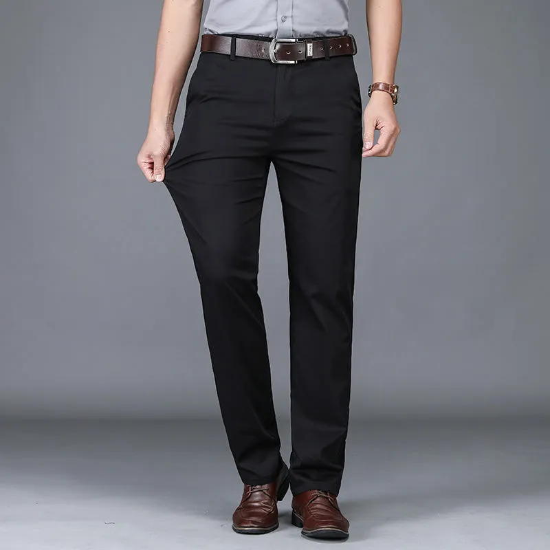 Spring And Summer New Men'S Business High Waist Casual Pants