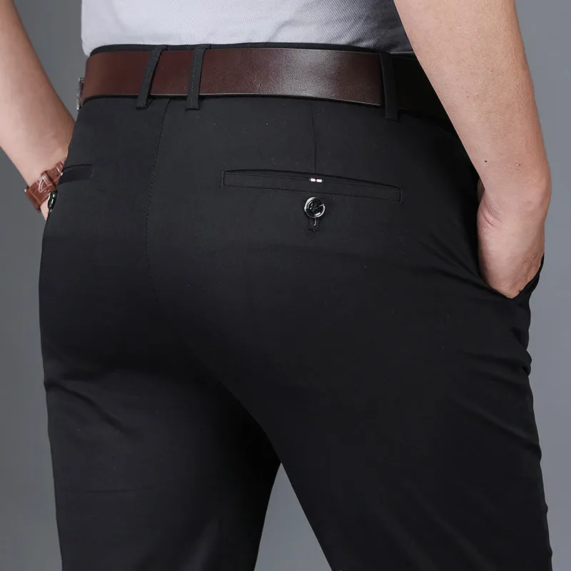 Spring And Summer New Men'S Business High Waist Casual Pants