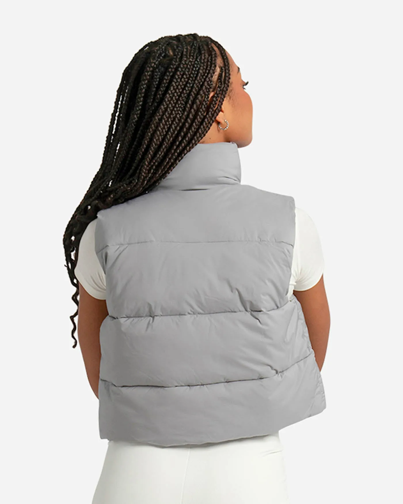 SSS REALISM TARA PUFFER VEST WMNS SATIN GREY